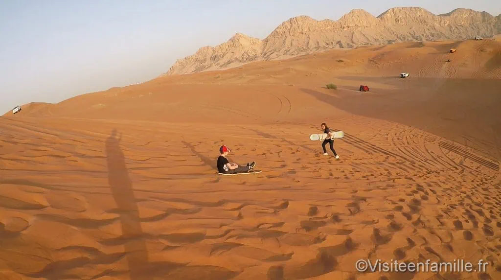 sandboard dubai with children