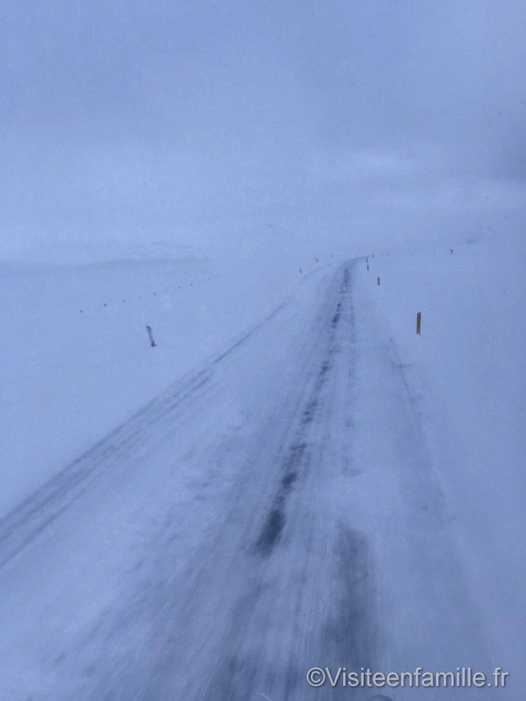 Route gelée en Islande