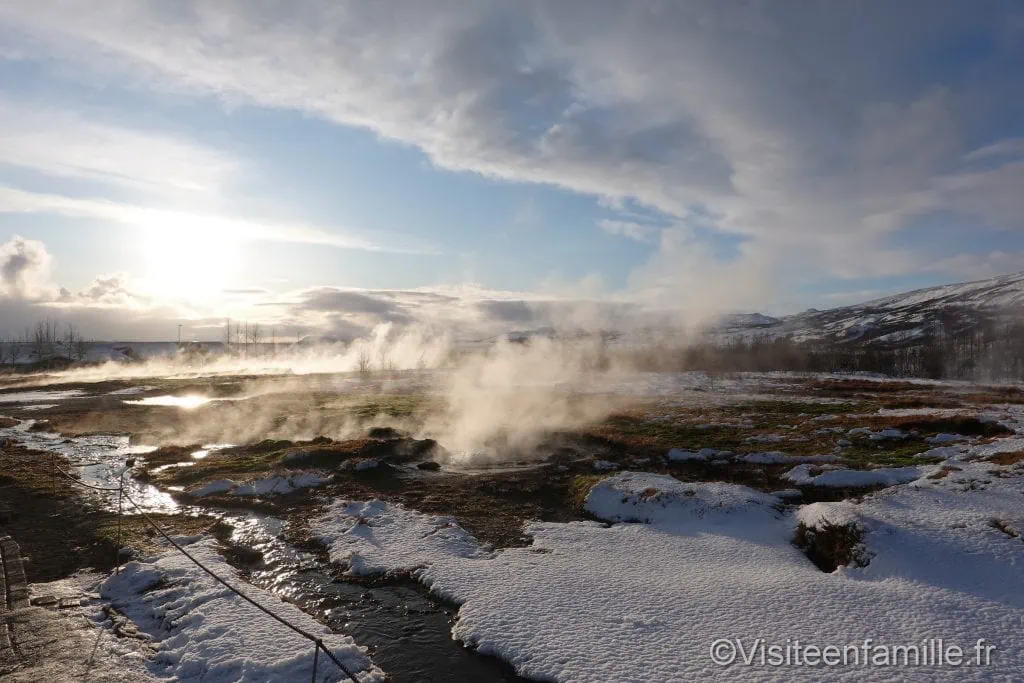 Eau chaude geysers de Geysir