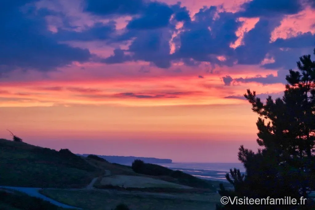Coucher de soleil sur Omaha beach