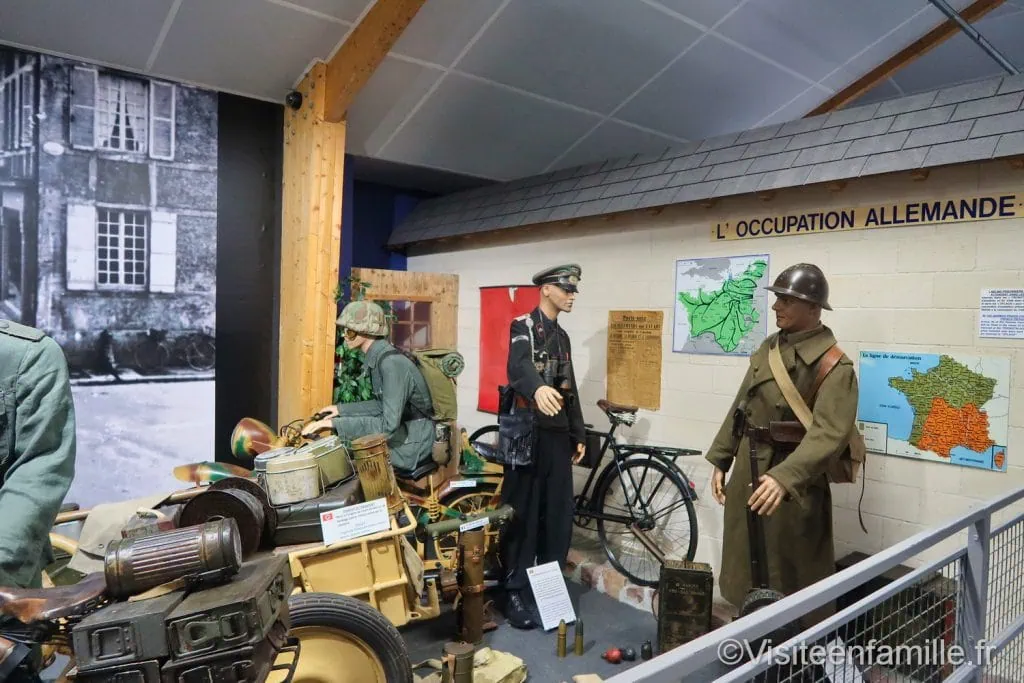 intérieur du musée mémorial Omaha beach pendant l'occupation allemande