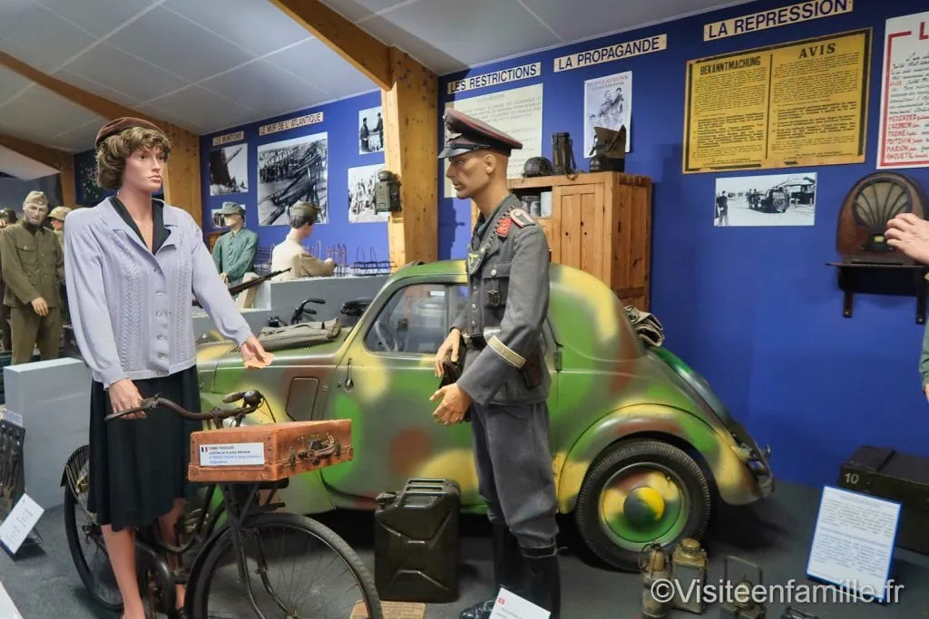 musée mémorial Omaha beach avec voiture