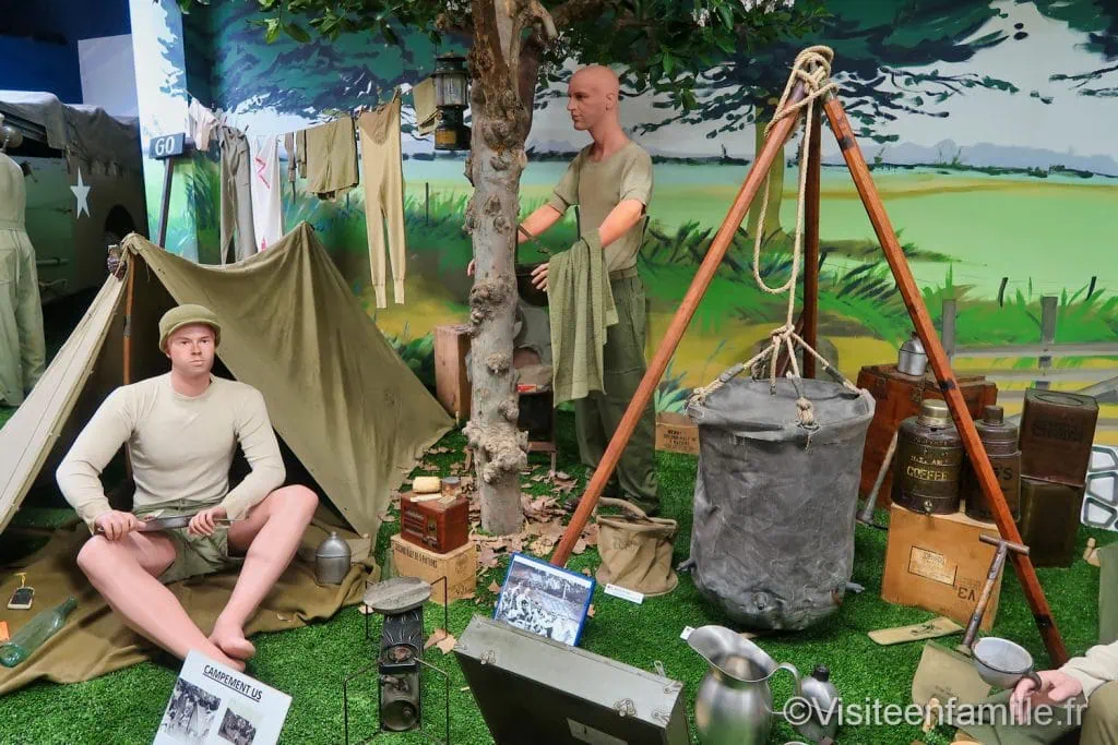 camp dans le musée mémorial Omaha beach