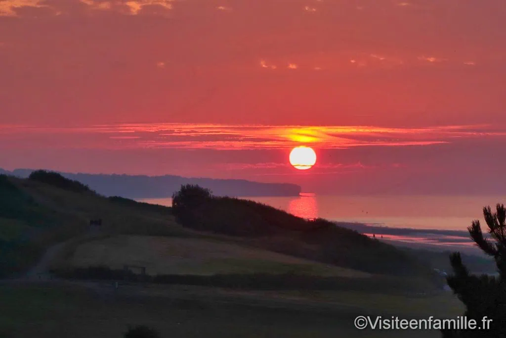 Coucher de soleil sur Omaha beach