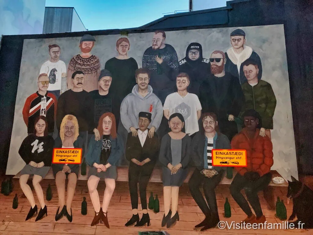 portrait de famille street-art Reykjavik