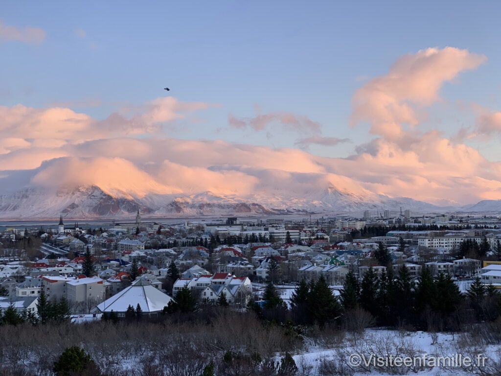 Vue de Reykjavik depuis le Perlan
